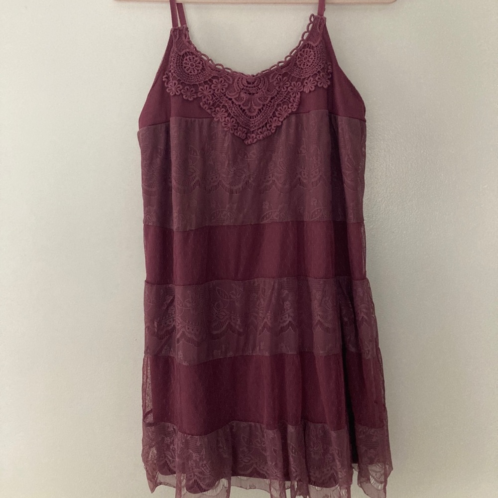Flowy lace boho dress